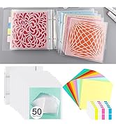 Cookie Stencil Storage Binder for Storage 6x6 Stencils,Die Cuts,DIY Scrapbooking,Clear Stamp,Stor...