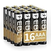 EBL Gold Pro Rechargeable AAA Batteries 1.2V 1100mAh NIMH Battery Upgraded High Performance AAA B...