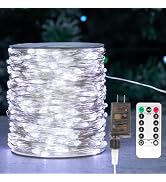 ZELUXDOT Fairy Lights Plug in,400FT 1200LEDs Waterproof Led String Lights,8 Modes Remote Twinkle ...