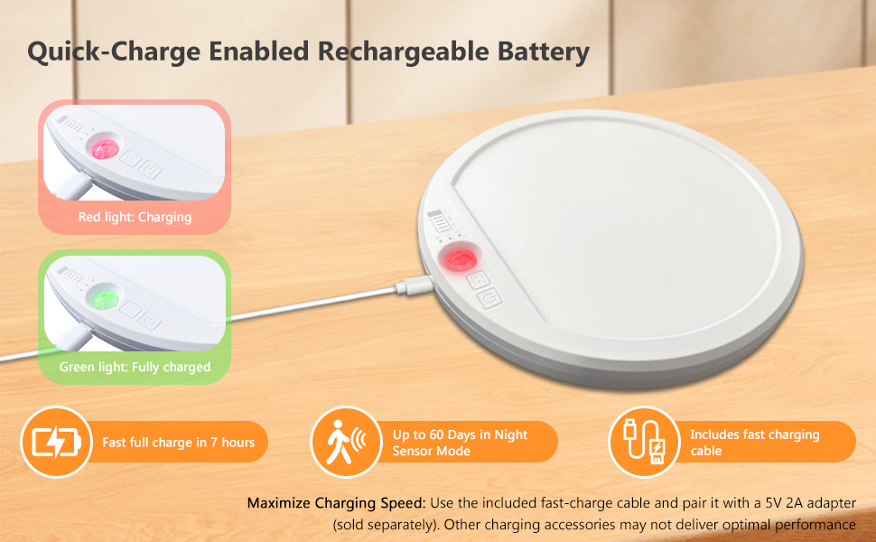 rechargeable motion sensor ceiling light magnetic