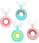 newrichbee Toddler Toothbrush U Shaped,Lovely Colorful Food Grade Kids Toothbrush for 2-8 Years O...