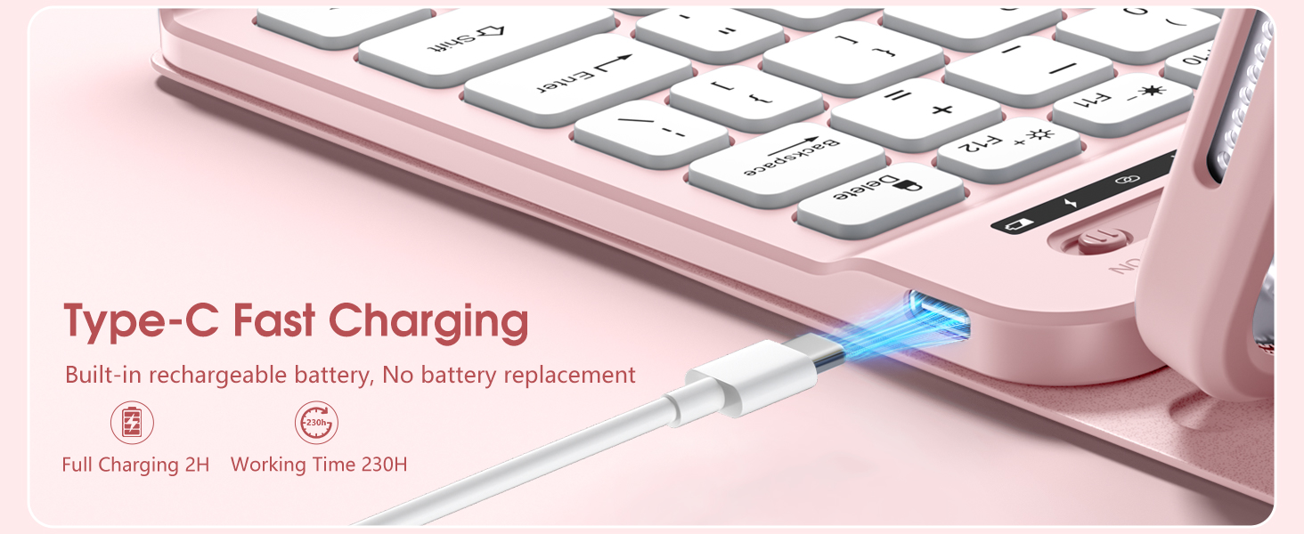 Wireless Rechargable-ipad 11 inch case with keyboard