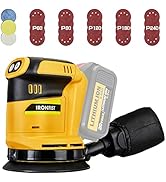 IRONFIST Random Orbit Sander for DEWALT Lithium Battery, 5inch Electric Palm Sander/Polisher 3 Sp...