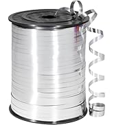 OMISELIO Silver Ribbon, 500 Yard Premium Silver Curling Ribbon, Metallic Shiny Curling Ribbon for...