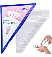Satianyou 100PCS Piping Bags, 12 Inches Pastry Icing and Cookie Bags, Tipless Piping Bags for Roy...