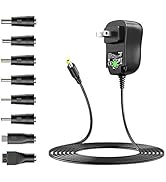 Basicvolt 12W Universal Power Supply 12V 9V 7.5V 6V 5V 4.5V 3V 1A AC to DC Adapter for Led Strip ...