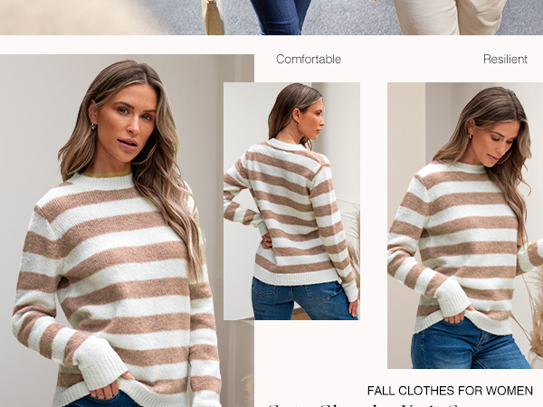 Striped Cute Color Block for Sweaters