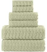 Elegant Comfort Luxury 6-Piece 100% Turkish Cotton Jacquard Braided Textured Premium Hotel Qualit...