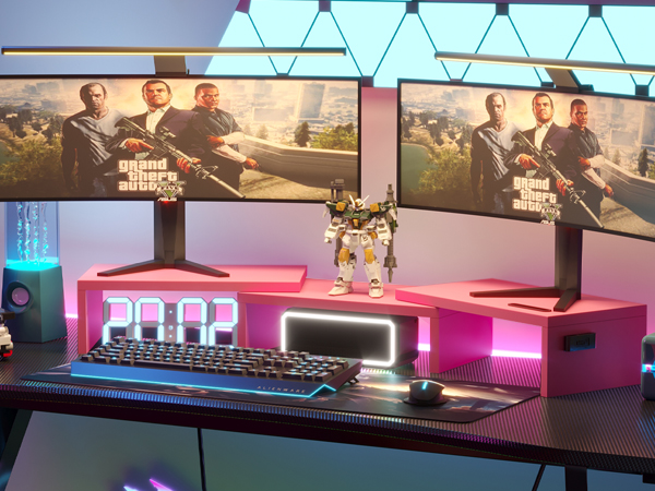 Dual Monitor Stand Riser