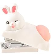Honagu Pressable Anti-Stress Silicone Stapler - 3D Bum Shape Design, 20 Sheet Capacity, Cute Cart...