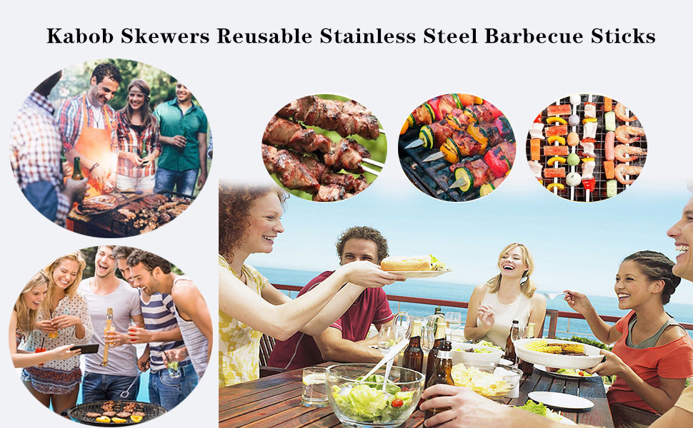 Metal Barbecue Kabob Skewers