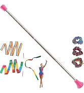 Quynhni Dance Baton,Batons for Twirling 21 .6 inches Stainless Steel Material with 2 Gymnastics W...