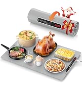 Laudlife Electric Warming Mat for Food, Roll-Up Silicone Heating Pad with 7 Adjustable Tempmaster...