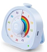 Visual Timer for Kids, Rechargeable Timer for Classroom Office Kitchen with 'Rainbow' Pattern Des...