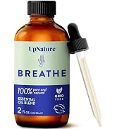 UpNature Breathe Essential Oils Blend (Large 2oz) Breath Relief Eucalyptus and Menthol Blend - Es...