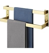 Alise Double-Layer Towel Bar, Brushed Gold Towel Racks for Bathroom Wall Mounted, Stainless Steel...