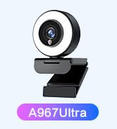 4k webcam with ring light