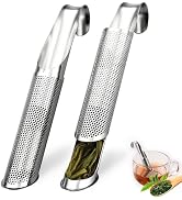 2 Pack Tea Infusers, Extra Fine Mesh Tea Strainer for Loose Tea, Stainless Steel Long Handle Tea ...