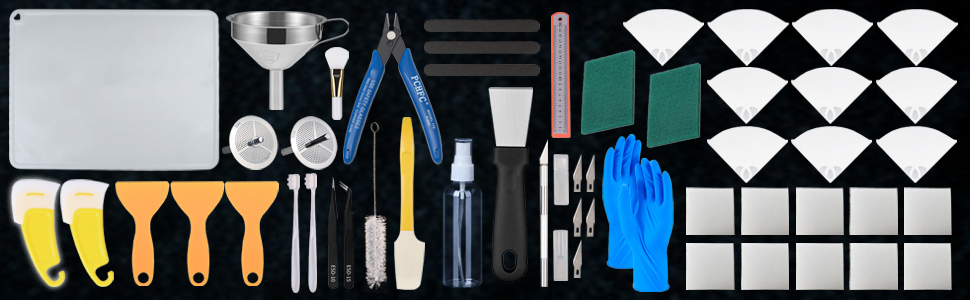 52-Piece Resin 3D Printer Accessory Set