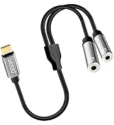 SaiTech IT USB Type C to 3.5mm Headphone Jack Adapter, Type C 1 Male to 3.5mm 2 Female Audio Adap...