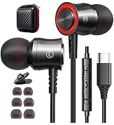 USB C Headphones for iPhone 15 Samsung Galaxy S23 S22 S21 S20 FE A53 A54 5G in-Ear Headphones wit...