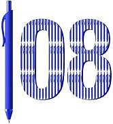 InkSlick 108 Pack Blue Pens - Bulk Pens 1.0mm Medium Point Ballpoint Pens Smooth Writing No Bleed...