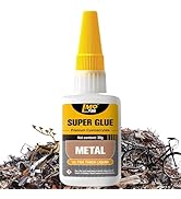 Liquid Super Glue for Metal, 30g Clear Instant Thick CA Glue for Stainless Steel Aluminum DIY Cra...