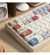 COSTOM PBT Keycaps, Cool Custom Keyboard Keycaps 60 75 65 100 Percent, Shine Through Keycaps Set,...