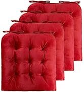 ELFJOY 4 Pack Chair Cushions for Dining Chairs Chair Pads Cushion for Kitchen Office Tufted Squar...