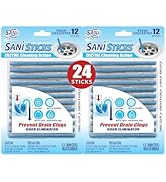 SANI 360° Sani Sticks Drain Cleaner and Deodorizer, Enzyme Pipe Cleaners, Eliminate Odors, Preven...