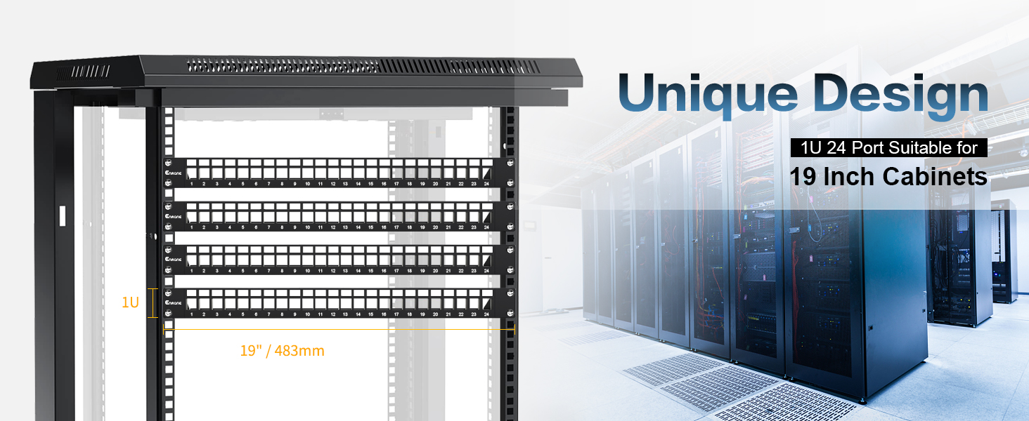 Blank keystone patch panel