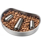 PETLIBRO Slow Feeder Bowl for Small Dogs & Cats, 1.125 Cup— Anti-Gulp Stainless Steel Dog & Cat B...
