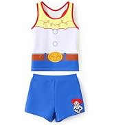 Disney Stitch Moana Ariel Princess Toddler Girls Two Pieces UPF 50+ Tankini Sleeveless Rash Guard...