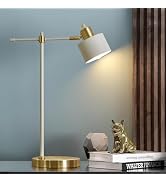 OYEARS 22.2" Modern Desk Lamp, Metal Table Lamp with LED Bulb, Adjustable Reading Lamps for Livin...