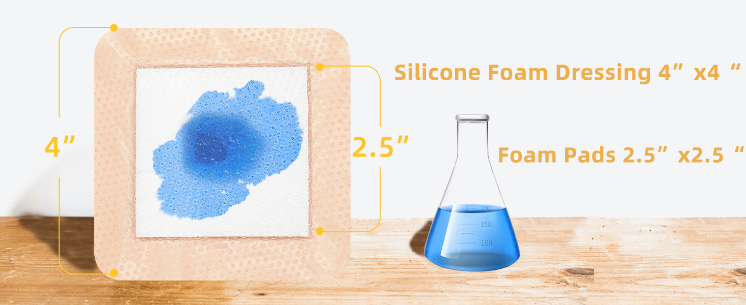 silicone foam dressing 4x4