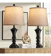 ROTTOGOON Retro Table Lamps Set of 2, Nightstand Lamp for Bedroom Vintage Rustic Table Lamps for ...