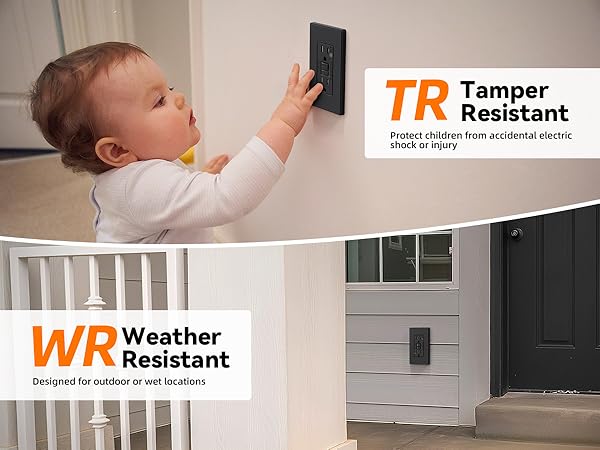 gfci outlet WR 15 BL