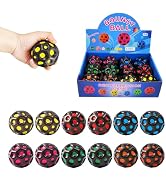 YVBBHE 12 PCS Large Bouncy Ball, Colorful Big Super Bounce Toy,Extreme High Bouncing Balls for Ki...