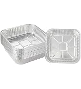 Waytiffer 10pack- 8 x 8 Aluminum foil Pans Disposable Heavy Duty Square baking Cake Pan, Cooking ...