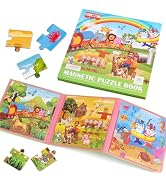 Magnetic Puzzles for Kids Ages 4-6, 20-Piece Travel Toys Animal Toddler Puzzles Ages 2-4, Educati...