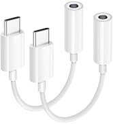 USB C to 3.5mm Audio Headphone Jack Adapter, Type C Aux Audio Dongle Cable Cord Compatible with i...