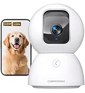 CINMOORE 5G Security Camera Indoor, 3K Pet/Dog Camera with Speaker/Phone App, PTZ WiFi Baby Monit...