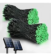 2 Pack Solar String Lights Outdoor, 200 LED Extra-Long 72FT Solar Powered Lights with 8 Lighting ...