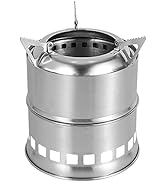 DZRZVD Camping Wood Stove,Backpacking Burner,Small Stainless Steel Rocket Stove,Portable BBQ Stov...