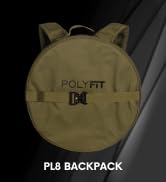 Polyfit PL8 Backpack for Olympic Weight Plates - Weighted Backpack for Strength Training, Rucking...