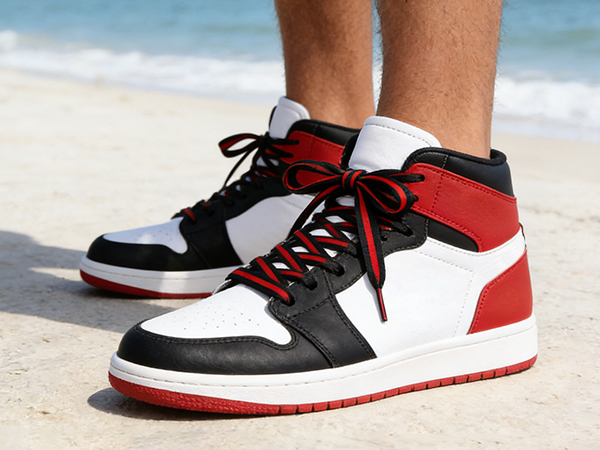 black red shoe laces