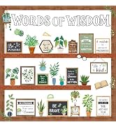 Nlicrst Bookshelf Bulletin Board Decorations Inspirational Plants Potted Bulletin Board Back to S...