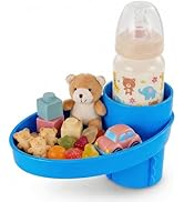 Elfzone Car Seat Tray - for Cup Holders in 2.5”-2.8”,Easily Expands Snack Tray Cup Holder Tray in...
