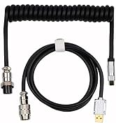 EPOMAKER Puff Aviator Coiled USB Cable, Type C Detachable Mechanical Gaming Keyboard Cable for Wi...