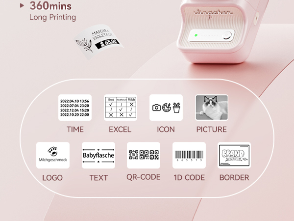 NIIMBOT B21 Pink Label Printer